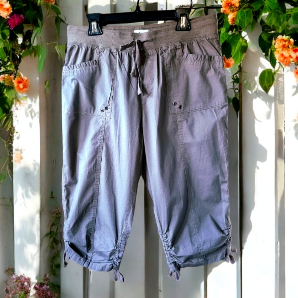 Dash Tan 98% Cotton Cargo Capris Pants